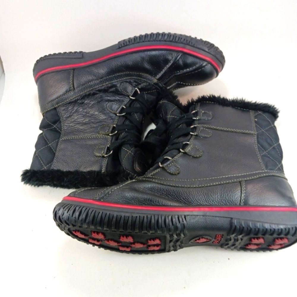 Pajar Waterproof Insulated Fur Lined Lace Up Women's 10 Winter Boots Black. - Picture 9 of 11